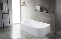 Акриловая ванна Esbano Bagama правая 170x80 см, правая, пристенная, белая, на ножках, со сливом-переливом, с донным клапаном