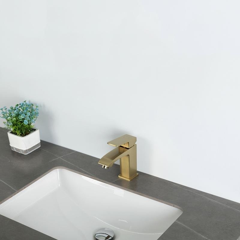 Смеситель для раковины Frap H76 F1076-3 золотой сатин