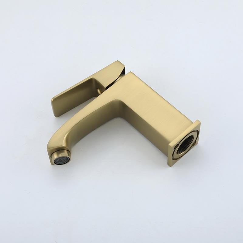 Смеситель для раковины Frap H76 F1076-3 золотой сатин