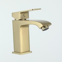 Смеситель для раковины Frap H76 F1076-3 золотой сатин Смеситель для раковины Frap H76 F1076-3 золотой сатин