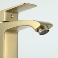 Смеситель для раковины Frap H76 F1076-3 золотой сатин Смеситель для раковины Frap H76 F1076-3 золотой сатин