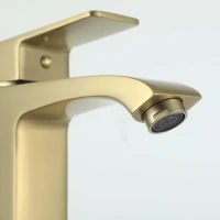 Смеситель для раковины Frap H76 F1076-3 золотой сатин Смеситель для раковины Frap H76 F1076-3 золотой сатин