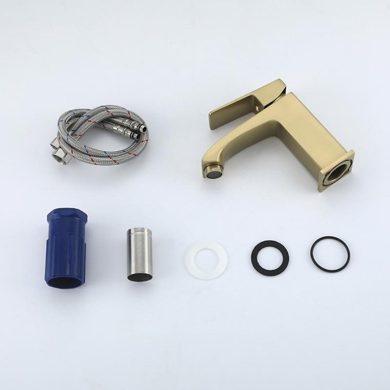 Смеситель для раковины Frap H76 F1076-3 золотой сатин