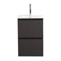 Тумба с раковиной BelBagno Uno-mini 40 подвесная, 2 ящика, матовая темно-серая