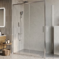 Душевой уголок BelBagno Luce AH-1-140/90-C-Cr профиль хром, стекло прозрачное