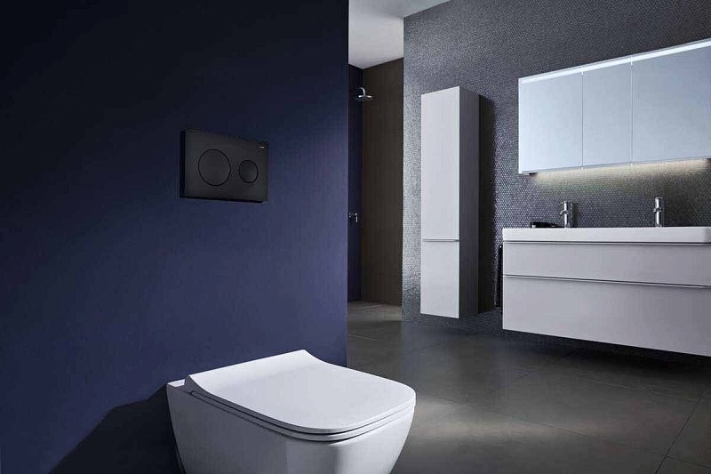 Кнопка смыва для унитаза AZARIO AZ-8200-0013 пластик, цвет матовый черный