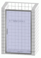 Душевая дверь в нишу STWORKI Стокгольм 120 см профиль черный матовый