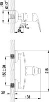 Смеситель для душа Lemark plus Advance LM1203C