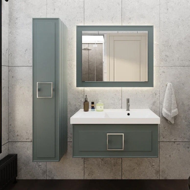 Тумба под раковину La Fenice Cubo 90 серая