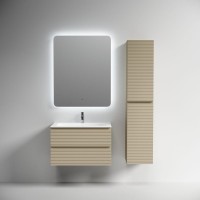 Тумба под раковину подвесная Sancos Folk 790х445х500 мм, c двумя ящиками оснащенными доводчиками, Капучино