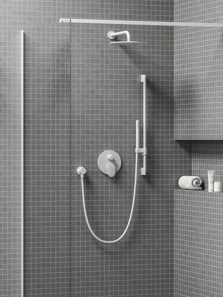 Встраиваемый смеситель для душа и ванны Ravak Spring SG 065.10WHM.O2 белый матовый