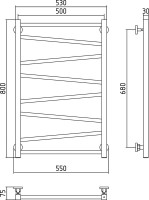 Полотенцесушитель водяной Сунержа Сирокко 80x50, белый матовый