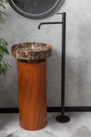 Напольный смеситель для раковины Boheme Uno 107-B black Напольный смеситель для раковины Boheme Uno 107-B black