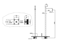 Напольный смеситель для раковины Boheme Uno 107-B black Напольный смеситель для раковины Boheme Uno 107-B black