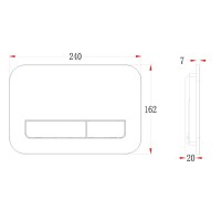 Кнопка смыва для унитаза Veconi Flush V12 пластик, цвет хром глянец
