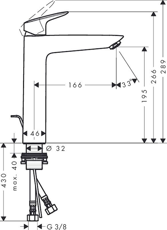 Смеситель для раковины Hansgrohe Logis 71090000