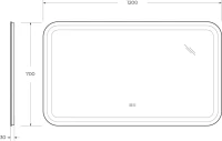 Зеркало Cezares Stylus 120х70, с подсветкой, с антизапотевателем