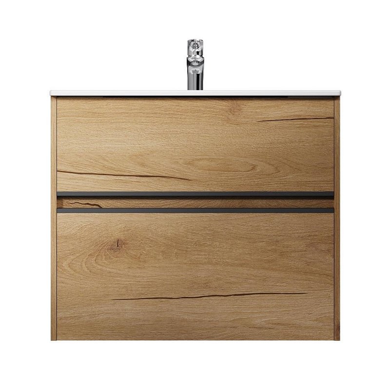 Тумба с раковиной AM.PM Sense 80 подвесная, 2 ящика, светлое дерево