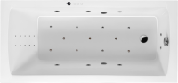 Акриловая ванна Excellent Aquaria Ultra Nano 160x70 см, встраиваемая, с гидромассажем, белая, с каркасом, со сливом-переливом