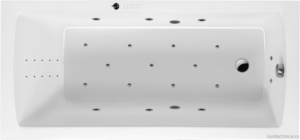Акриловая ванна Excellent Aquaria Ultra Nano 160x70 см, встраиваемая, с гидромассажем, белая, с каркасом, со сливом-переливом