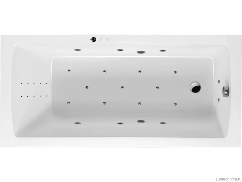 Акриловая ванна Excellent Aquaria Ultra Nano 160x70 см, встраиваемая, с гидромассажем, белая, с каркасом, со сливом-переливом