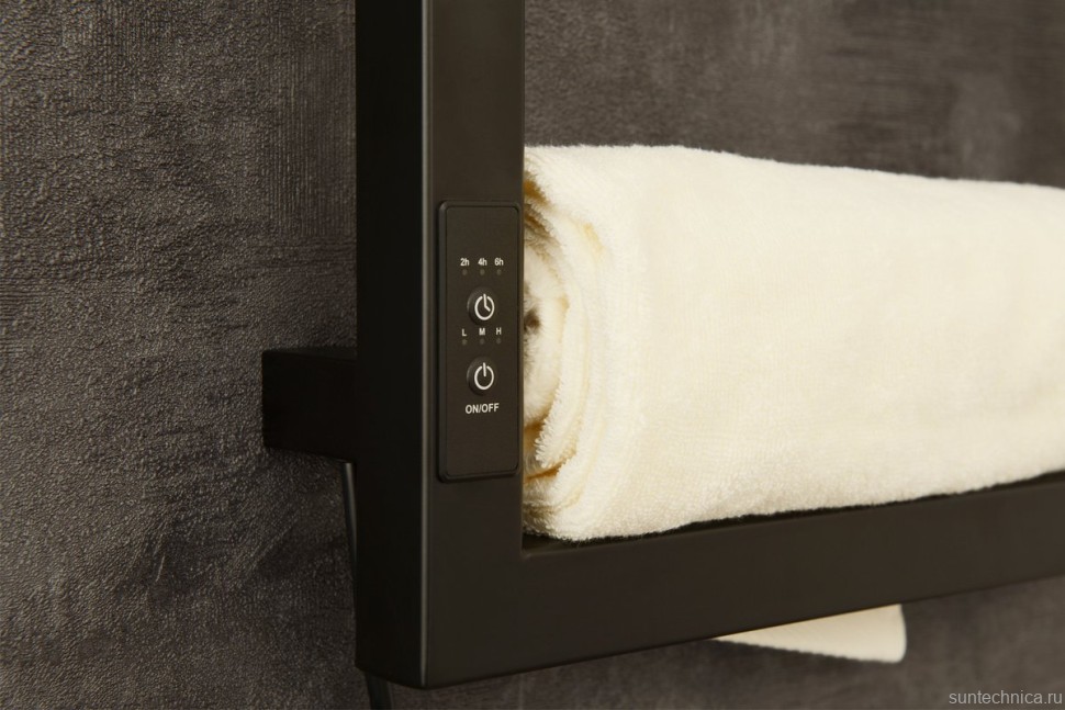 Полотенцесушитель электрический Сунержа Этюд E 31-0844-6030 105x35 см, подключение слева, матовый черный