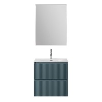 Мебель для ванной комнаты BelBagno Uno 60 подвесная, 2 ящика, матовая голубая