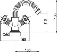 Смеситель для биде Cezares Olimp BS2 02 Sw