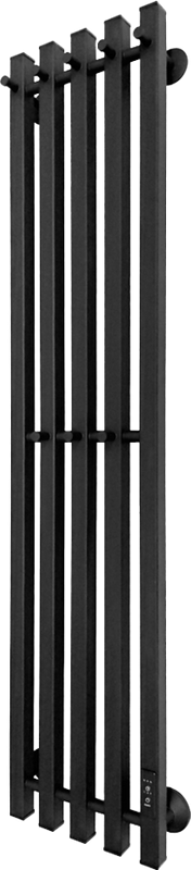 Полотенцесушитель электрический Маргроид Inaro профильный 120х24 R, с крючками, черный матовый