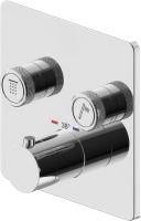 Термостатический смеситель встраиваемый Plumberia Selection PSBOX PSB2902CR С ВНУТРЕННЕЙ ЧАСТЬЮ, хром