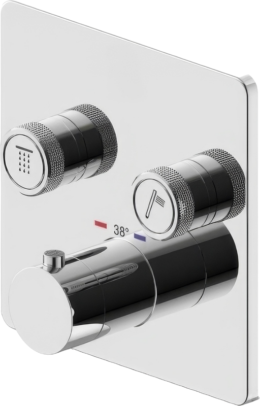 Термостатический смеситель встраиваемый Plumberia Selection PSBOX PSB2902CR С ВНУТРЕННЕЙ ЧАСТЬЮ, хром