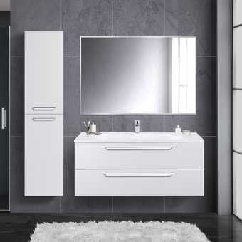 Мебель для ванной Cezares Eco 120, bianco lucido, 2 ящика, ручки хром