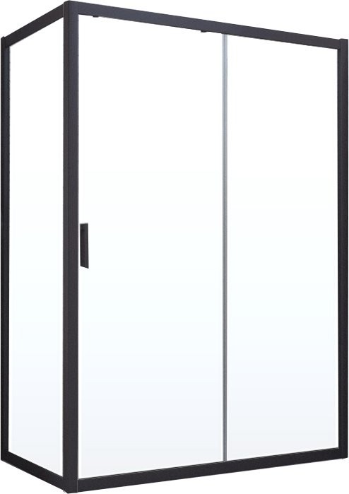 Душевой уголок Vegas Glass ZP+ZPV NOVO 130*90 02М 01 профиль черный матовый, стекло прозрачное