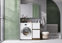 Тумба с раковиной AQUATON Лондри 40 R, дуб рустикальный, белый