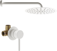 Душевой комплект Plumberia Selection Ixo KITXO01BO С ВНУТРЕННЕЙ ЧАСТЬЮ, белый матовый