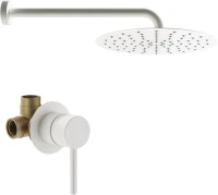 Душевой комплект Plumberia Selection Ixo KITXO01BO С ВНУТРЕННЕЙ ЧАСТЬЮ, белый матовый