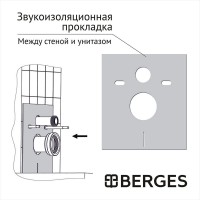 Система инсталляции для унитазов Berges Atom 410 кнопка черная