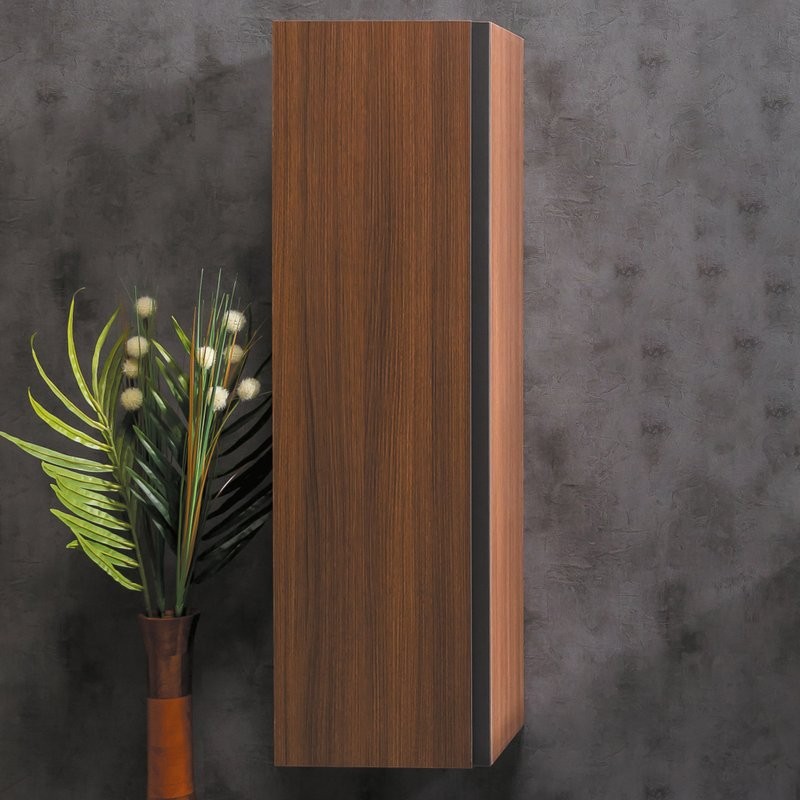 Шкаф пенал для ванной Armadi Art Capolda dark wood