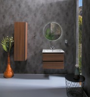 Шкаф пенал для ванной Armadi Art Capolda dark wood