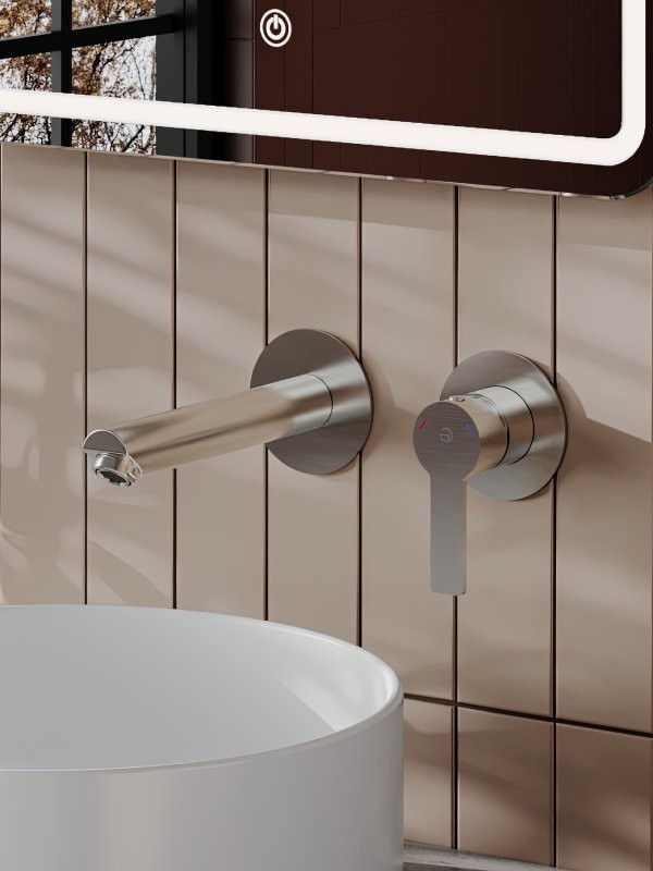 Смеситель для раковины Agger Easy A3172222 С ВНУТРЕННЕЙ ЧАСТЬЮ, сатин матовый