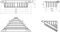 Поручень Black&White Swan SN-2155 с полкой Поручень Black&White Swan SN-2155 с полкой
