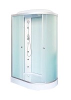 Душевая кабина DTO LM902L 120х80, с гидромассажем, профиль хром, стекло матовое