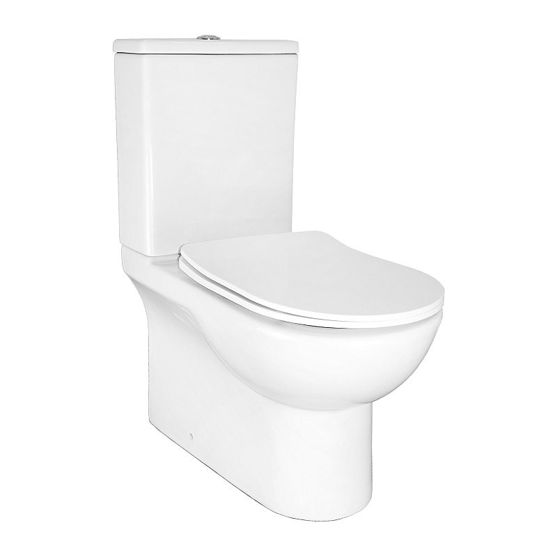 Унитаз-компакт напольный AZARIO Ambra AZ-848 глянцевый белый