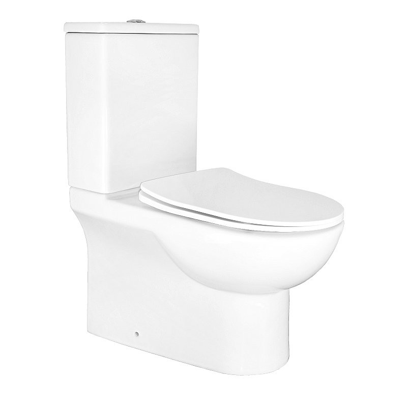 Унитаз-компакт напольный AZARIO Ambra AZ-848 глянцевый белый