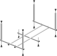 Акриловая ванна Timo Roha 1370 130x70 см, пристенная, белая, с каркасом