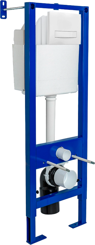 Система инсталляции для унитазов Berges Atom Line 410 с кнопкой смыва, белая