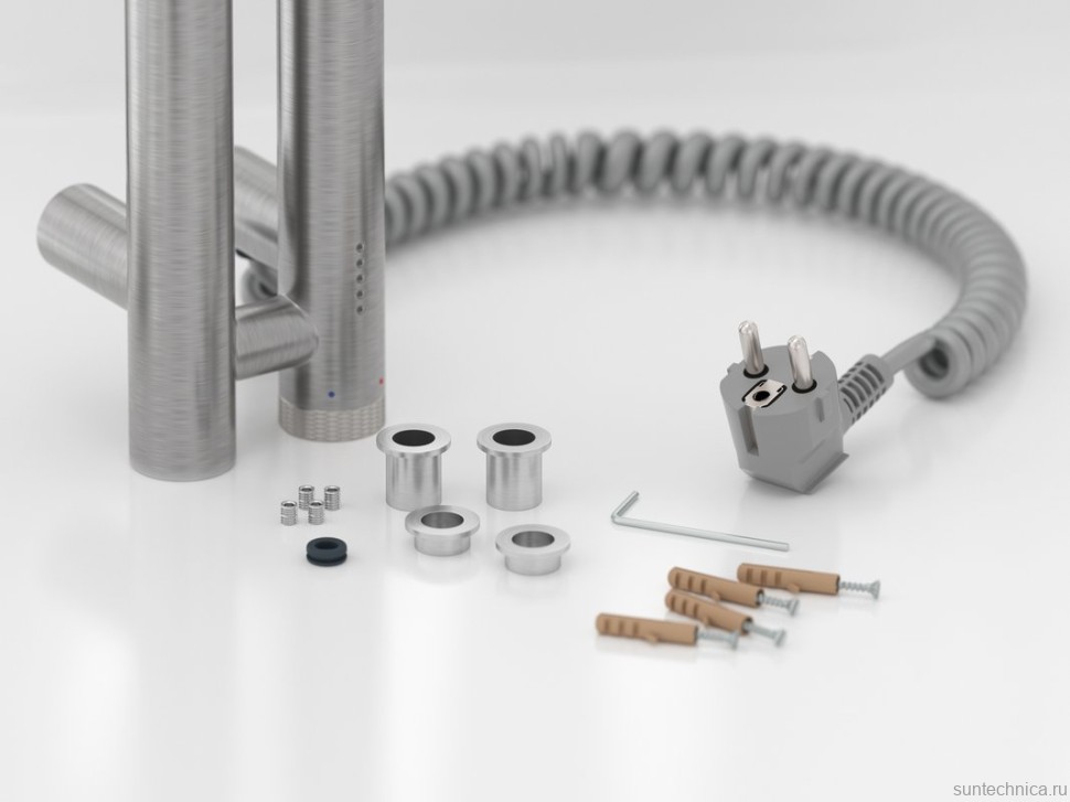 Полотенцесушитель электрический Сунержа Нюанс 4.0 071-0881-1553 150x10 см, подключение справа, скрытое подключение справа, сатин, I-образный