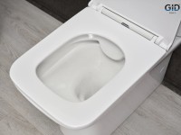 Унитаз-компакт напольный GID Concavo Tn2125 безободковый, с микролифтом, глянцевый белый
