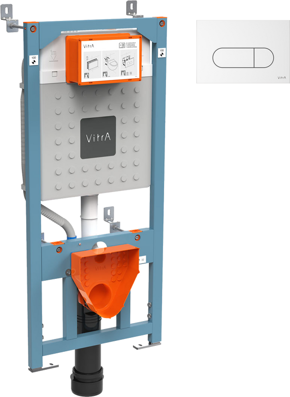 Система инсталляции для унитазов VitrA V12 762-5800-01 с кнопкой смыва Root Square 740-2200 белой глянцевой