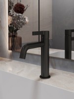 Смеситель для раковины Vincea Villa VBF-1VL1MB черный Смеситель для раковины Vincea Villa VBF-1VL1MB черный